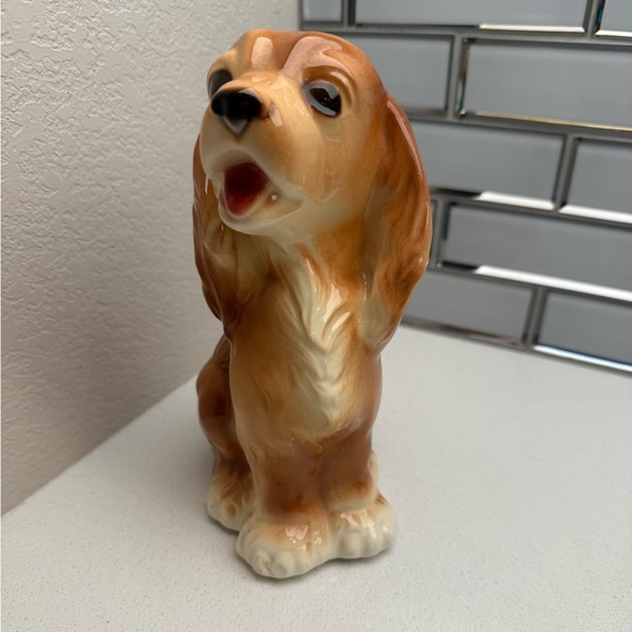 Vintage Royal Copley Cocker Spaniel Dog Planter Glazed Ceramic 1950s - Picture 6 of 15
